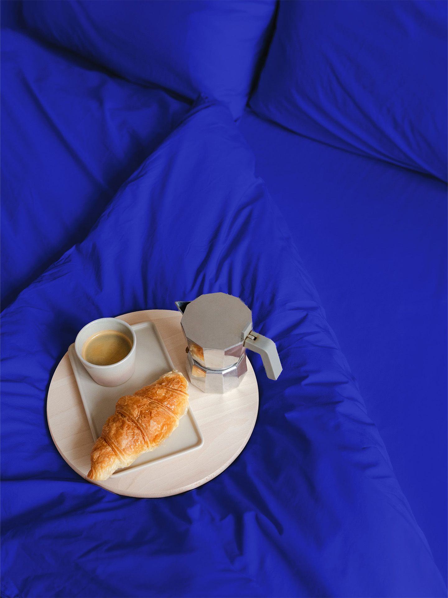 Cotton Select fitted sheet bright blue 180x200